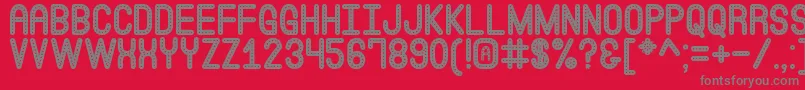 EatAtJoessSt Font – Gray Fonts on Red Background