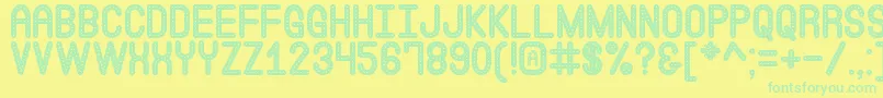 EatAtJoessSt Font – Green Fonts on Yellow Background