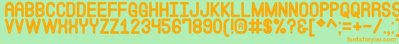 EatAtJoessSt Font – Orange Fonts on Green Background