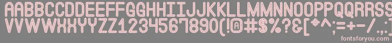 Weitere Informationen zur EatAtJoessSt-Schriftart EatAtJoessSt-Schriftart – Rosa Schriften auf grauem Hintergrund