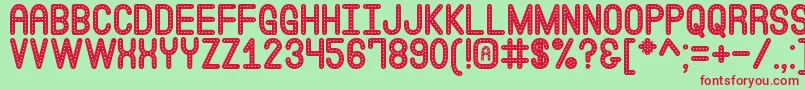 EatAtJoessSt Font – Red Fonts on Green Background
