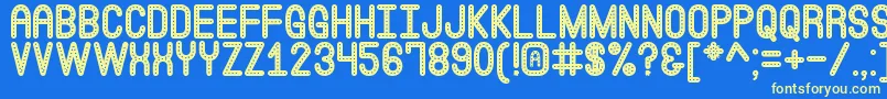 フォントEatAtJoessSt – 黄色の文字、青い背景