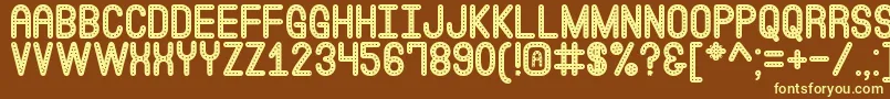 EatAtJoessSt Font – Yellow Fonts on Brown Background
