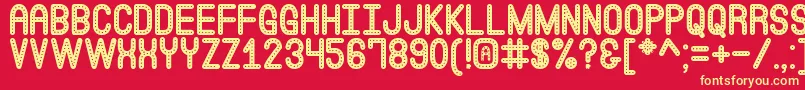 EatAtJoessSt Font – Yellow Fonts on Red Background