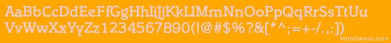 ItaliacBold Font – Pink Fonts on Orange Background