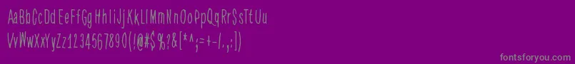 ReadBetweenTheLines Font – Gray Fonts on Purple Background