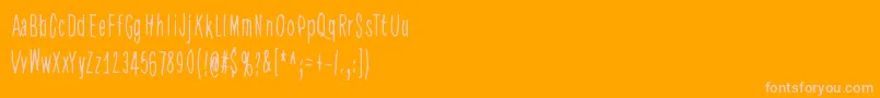 ReadBetweenTheLines-Schriftart – Rosa Schriften auf orangefarbenem Hintergrund