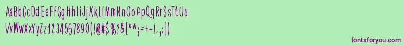 ReadBetweenTheLines Font – Purple Fonts on Green Background