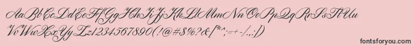 Шрифт Cylburn – чёрные шрифты на розовом фоне