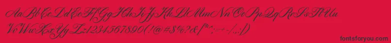 Cylburn-Schriftart – Schwarze Schriften auf rotem Hintergrund