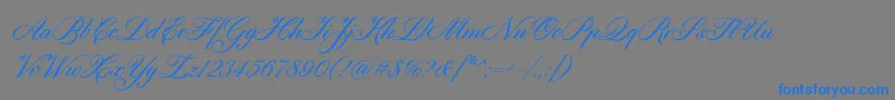 Cylburn-Schriftart – Blaue Schriften auf grauem Hintergrund