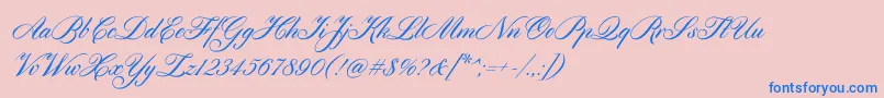 Czcionka Cylburn – niebieskie czcionki na różowym tle