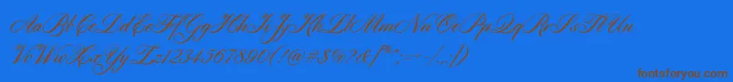 Czcionka Cylburn – brązowe czcionki na niebieskim tle