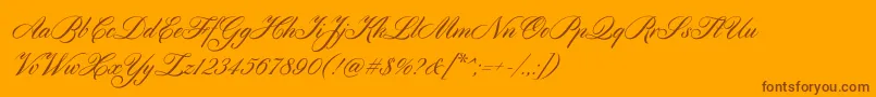 Cylburn Font – Brown Fonts on Orange Background