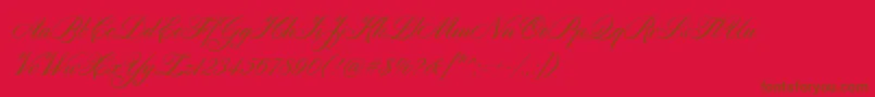 Cylburn-fontti – ruskeat fontit punaisella taustalla
