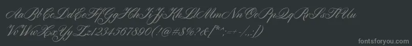 Cylburn-fontti – harmaat kirjasimet mustalla taustalla