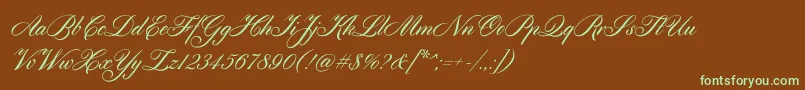 Шрифт Cylburn – зелёные шрифты на коричневом фоне