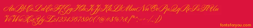 Шрифт Cylburn – оранжевые шрифты на красном фоне