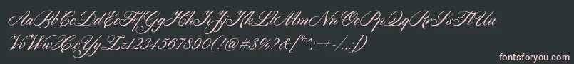 Шрифт Cylburn – розовые шрифты на чёрном фоне