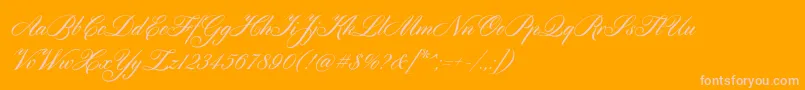 フォントCylburn – オレンジの背景にピンクのフォント