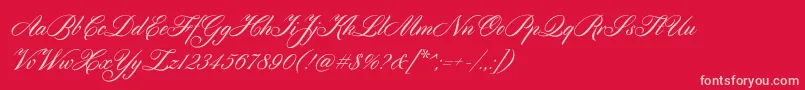 Cylburn-Schriftart – Rosa Schriften auf rotem Hintergrund