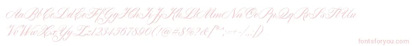 Cylburn-fontti – vaaleanpunaiset fontit valkoisella taustalla