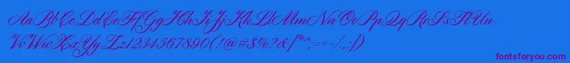 Шрифт Cylburn – фиолетовые шрифты на синем фоне