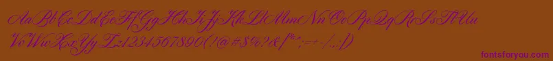 Cylburn Font – Purple Fonts on Brown Background