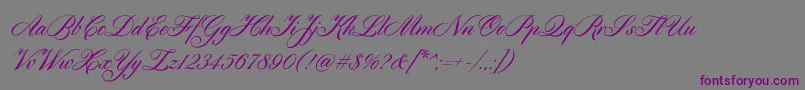 Cylburn Font – Purple Fonts on Gray Background