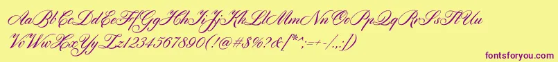 Шрифт Cylburn – фиолетовые шрифты на жёлтом фоне