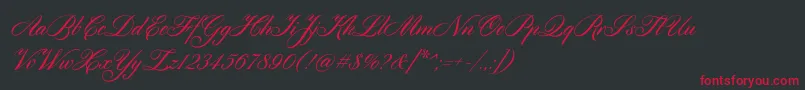 Шрифт Cylburn – красные шрифты на чёрном фоне