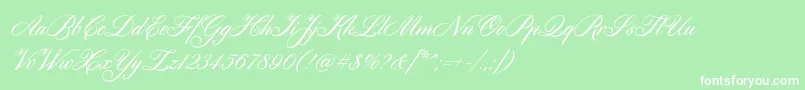 Cylburn Font – White Fonts on Green Background