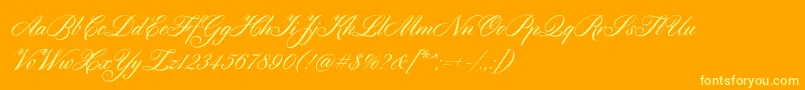 Czcionka Cylburn – żółte czcionki na pomarańczowym tle