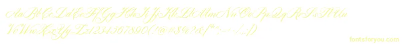 Шрифт Cylburn – жёлтые шрифты на белом фоне