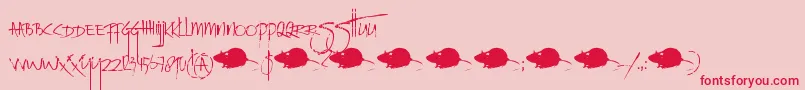 DkRatInfestedMailbox Font – Red Fonts on Pink Background