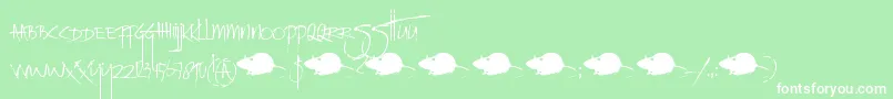 DkRatInfestedMailbox Font – White Fonts on Green Background
