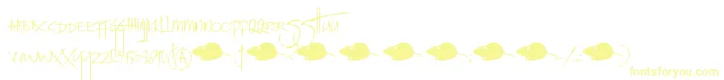 DkRatInfestedMailbox-Schriftart – Gelbe Schriften