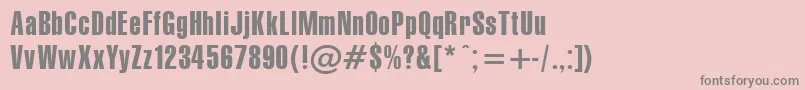 Gymncomp Font – Gray Fonts on Pink Background