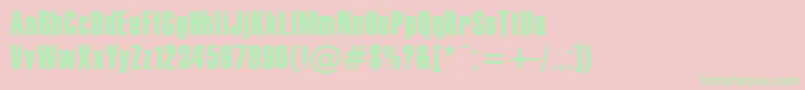 Gymncomp Font – Green Fonts on Pink Background