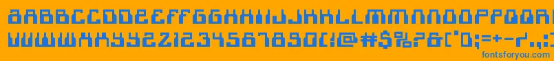 フォント1968odysseyexpand – オレンジの背景に青い文字