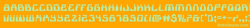 フォント1968odysseyexpand – オレンジの背景に緑のフォント