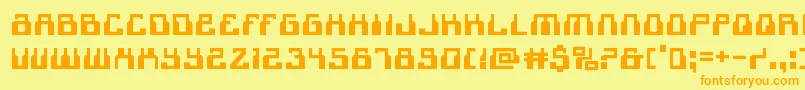 1968odysseyexpand Font – Orange Fonts on Yellow Background