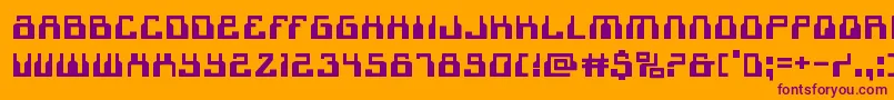 1968odysseyexpand Font – Purple Fonts on Orange Background