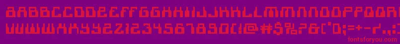 フォント1968odysseyexpand – 紫の背景に赤い文字