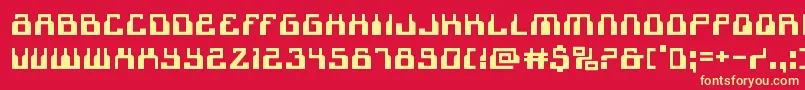 フォント1968odysseyexpand – 黄色の文字、赤い背景