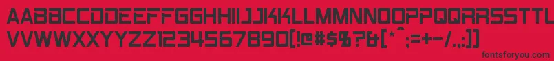 Rpm Font – Black Fonts on Red Background