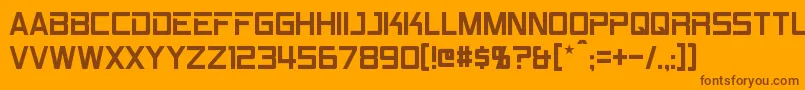Rpm Font – Brown Fonts on Orange Background