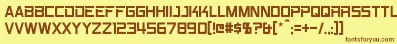 Rpm Font – Brown Fonts on Yellow Background