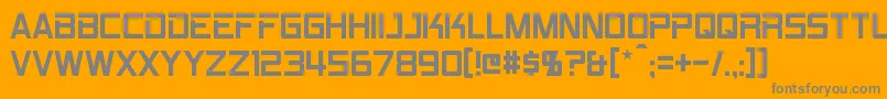 Fonte Rpm – fontes cinzas em um fundo laranja