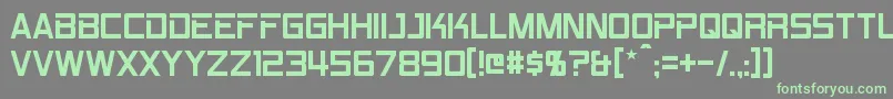 Rpm Font – Green Fonts on Gray Background